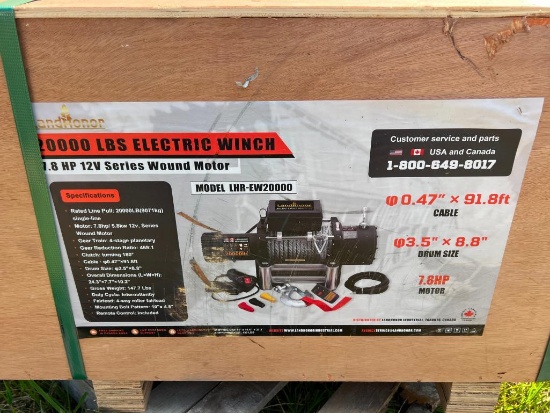UNUSED LAND HONOR 20000 LB ELECTRIC WINCH (MODEL