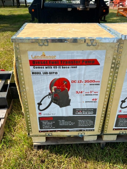 UNUSED LAND HONOR DIESEL FUEL TRANSFER PUMP W/ 49