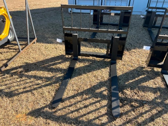 UNUSED SKID STEER 48 INCH FORK ATTACHMENT