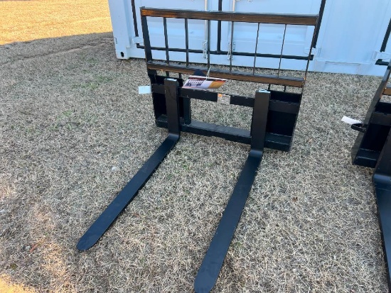 UNUSED SKID STEER 48 INCH FORK ATTACHMENT
