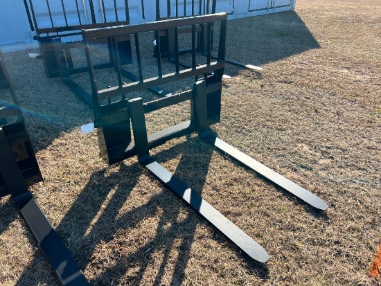 UNUSED SKID STEER 48 INCH FORK ATTACHMENT
