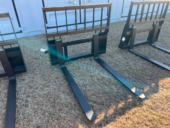 UNUSED SKID STEER 48 INCH FORK ATTACHMENT