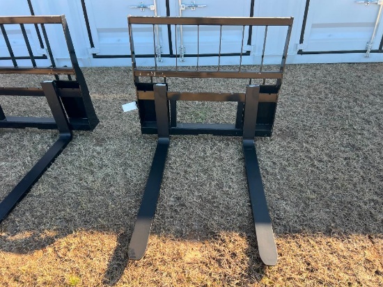 UNUSED SKID STEER 48 INCH FORK ATTACHMENT