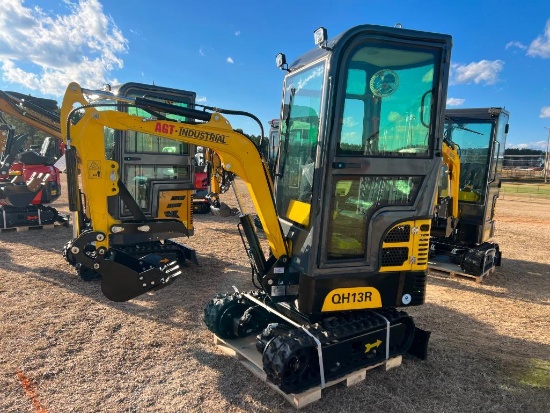 UNUSED AGT QH13R MINI EXCAVATOR W/ ENCLOSED CAB