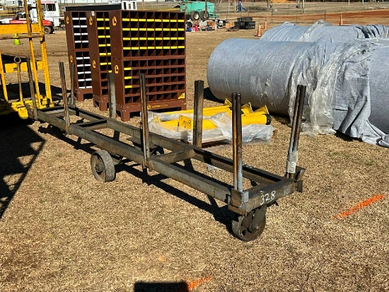 METAL RACK ON CASTERS (19"X116")