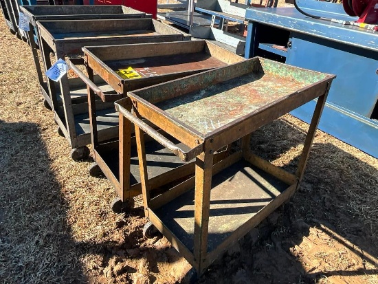 (2) 16"X31" METAL ROLLING CARTS
