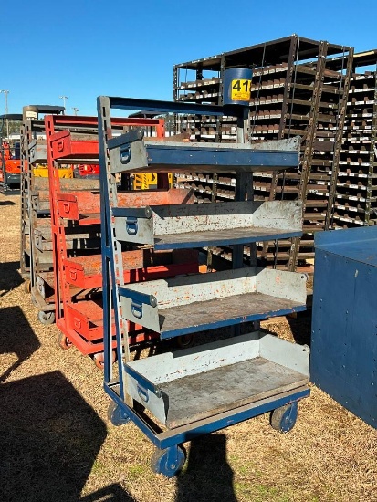 34" 4 TIER ROLLING CART (METAL)