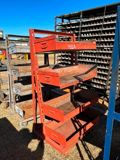 34" 4 TIER ROLLING CART (METAL)