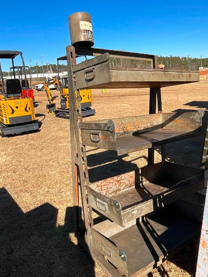 34" 4 TIER ROLLING CART (METAL)
