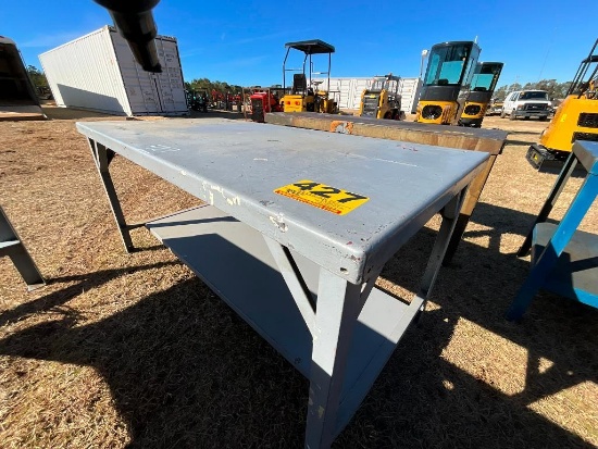 6'X31" METAL TABLE (NO DRAWERS)