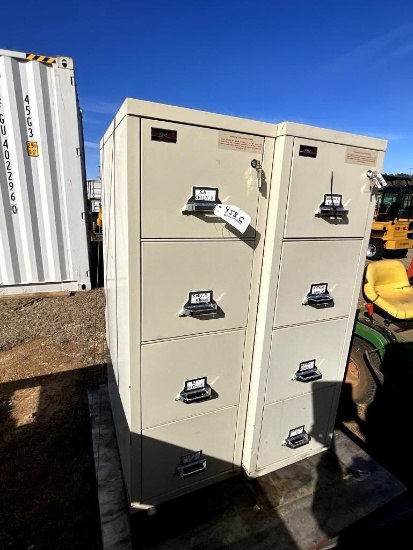 (2) FIRE KING FILE CABINETS (4 DRAWERS)
