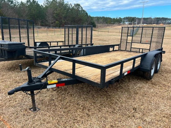 16'X76.5" LANDSCAPE TRAILER **NO TITLE**(RAMP