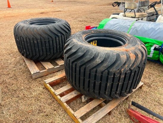 (2) UNUSED FLOTATION TIRES & WHEELS 700140-22.5