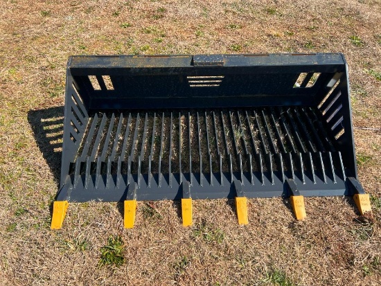 UNUSED LANDHONOR 66 INCH ROCK BUCKET FOR SKID STEER