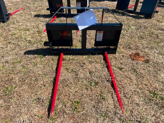 UNUSED LANDHONOR SKID STEER BALE SPEAR ATTACHMENT