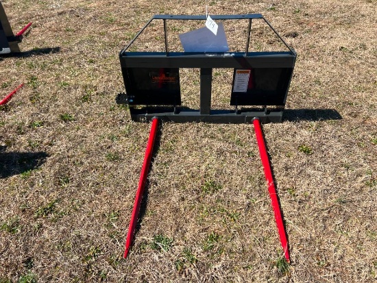UNUSED LANDHONOR SKID STEER BALE SPEAR ATTACHMENT