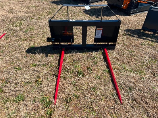 UNUSED LANDHONOR SKID STEER BALE SPEAR ATTACHMENT