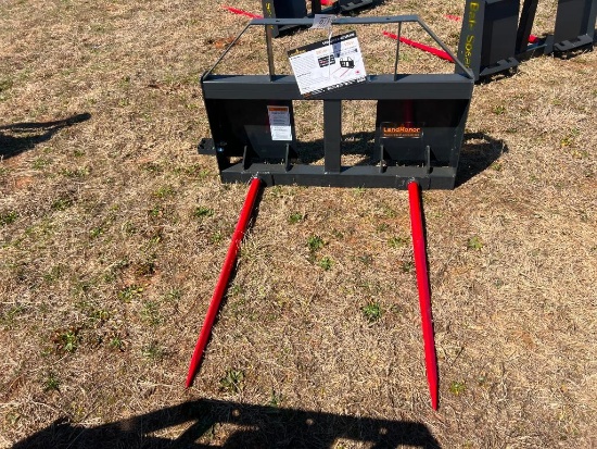 UNUSED LANDHONOR SKID STEER BALE SPEAR ATTACHMENT