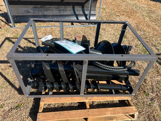 UNUSED SKID STEER HEAVY DUTY AUGER W/6", 12", 14" BITS