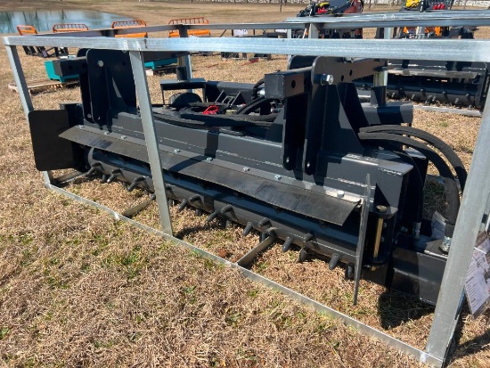 UNUSED LANDHONOR 72 INCH SKID STEER POWER RAKE