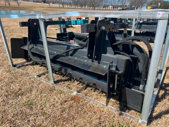 UNUSED LANDHONOR 72 INCH SKID STEER POWER RAKE