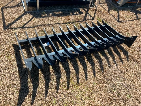 UNUSED LANDHONOR 72 INCH SKID STEER ROOT RAKE
