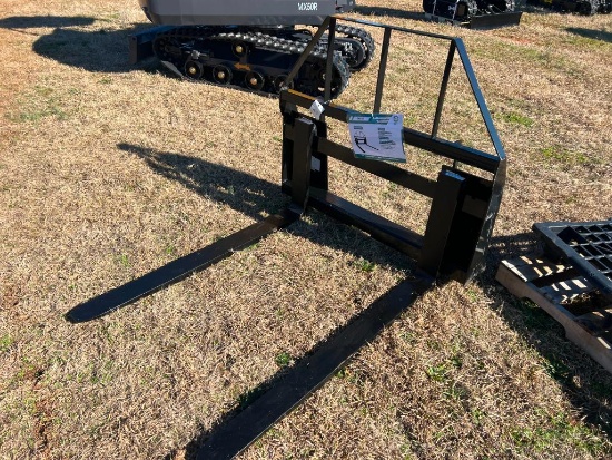 UNUSED SKID STEER 48" FORK ATTACHMENT