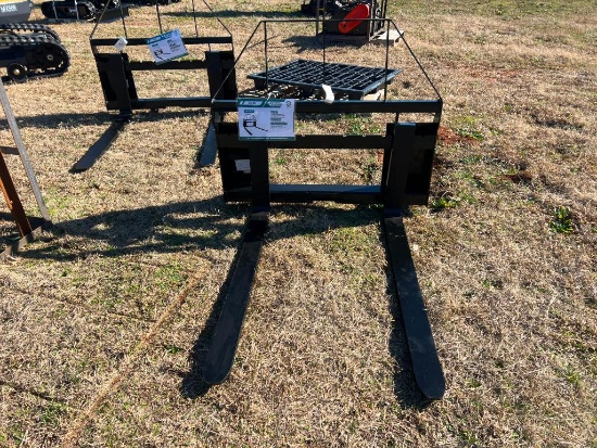 UNUSED SKID STEER 48" FORK ATTACHMENT