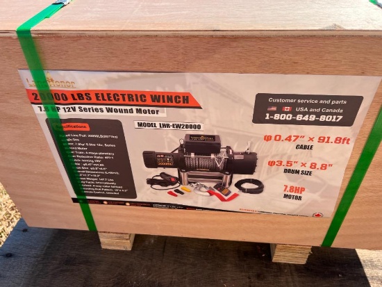 UNUSED LANDHONOR 20000 LB ELECTRIC WINCH