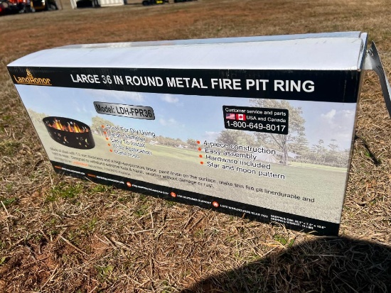 UNUSED LANDHONOR 36 INCH ROUND FIRE PIT RING