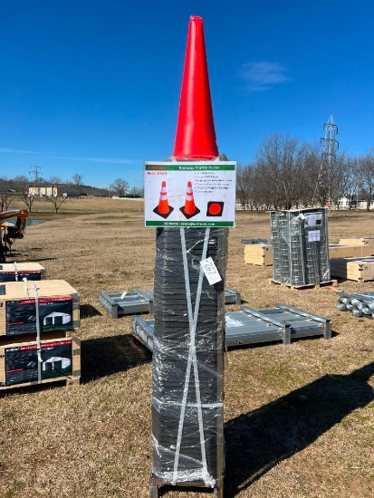 UNUSED ALLMETAL HIGHWAY TRAFFIC CONES (60 PCS)