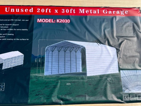 20'X30' METAL GARAGE UNIT UNUSED