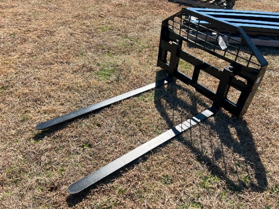 UNUSED 59 INCH SKID STEER QUICK ATTACH FORKS
