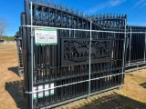 UNUSED ALLMETAL 7 FT X 20 FT METAL FARM DRIVEWAY GATE (DEER MOTIF)