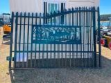 UNUSED ALLMETAL 7 FT X 20 FT METAL FARM DRIVEWAY GATE (DEER MOTIF)