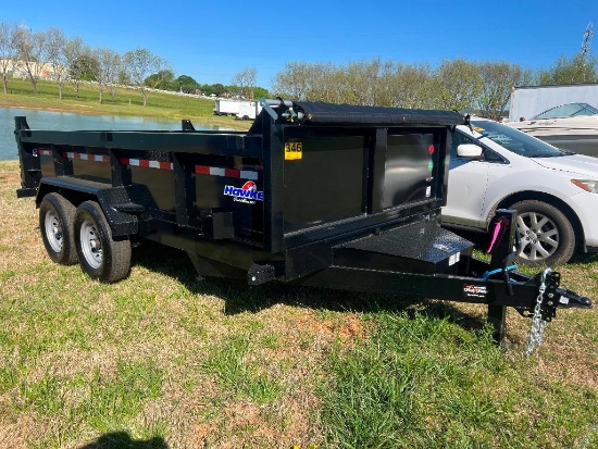 2025 HAWKE 7'X14' DUMP TRAILER (GVWR-14000LBS,