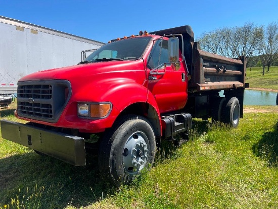 2000 FORD F750 SUPER DUTY DUMP TRUCK (AT, CAT