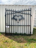 14FT BI PARTING WROUGHT IRON GATE (HORSE)