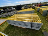 (16) SECTIONS OF 8' X 2' YELLOW CONVEYOR ROLLERS
