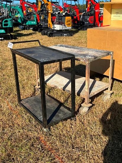 (2) METAL CARTS (18"X32", 24"X42")