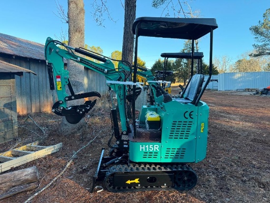 UNUSED CFG INDUSTRIAL H15R MINI EXCAVATOR (MANUAL THUMB, 420CC GAS ENGINE, SN-H15R20251126W0013)