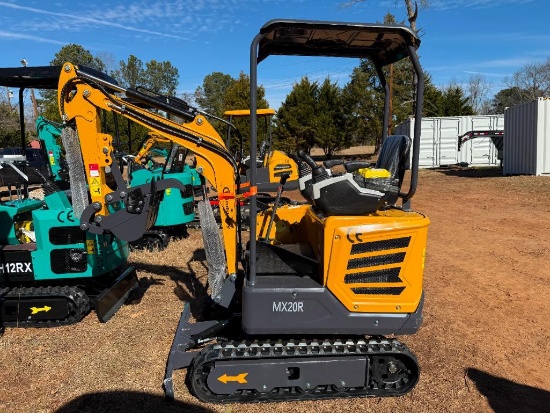 UNUSED CFG INDUSTRIAL MX20R MINI EXCAVATOR (MANUAL THUMB, 739CC GAS ENGINE, *NO OIL IN ENGINE*