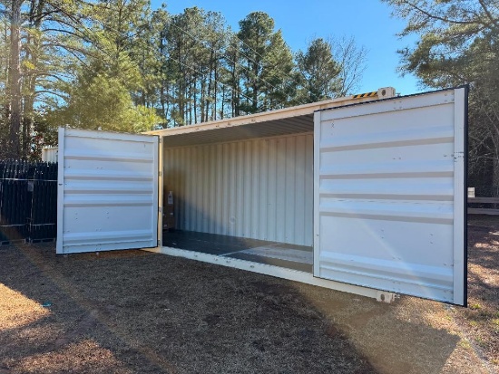 40 FT MULTI DOOR HIGH CUBE SHIPPING CONTAINER (ONE-TRIP, 13 FT OPENINGS, CONTAINER # ZXJU0257102)