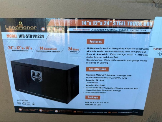 UNUSED LANDHONOR 14 INCH X 12 INCH X 24 INCH STEEL TRUCK BOX