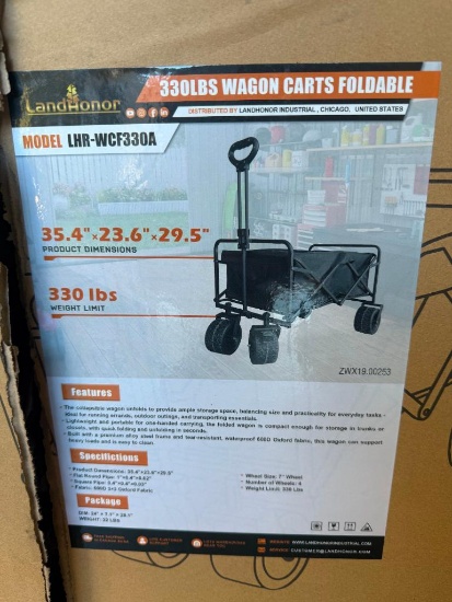 UNUSED LANDHONOR FOLDABLE WAGON CART (330 LB WEIGHT LIMIT)