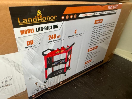 UNUSED LANDHONOR TOOL CART W/ CASTERS
