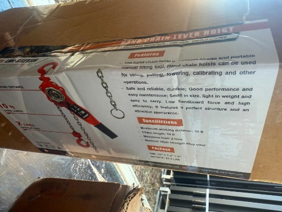 UNUSED LANDHONOR 2 TON HAND LEVER CHAIN HOIST