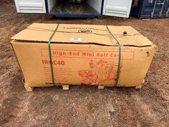 UNUSED UNASSEMBLED PURPLE IRGC40 3 WHEEL CART (SN-H52ZYF7T9SA016669, 60V, W/ CHARGER)