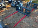 UNUSED LANDHONOR BALE SPEAR SKID STEER ATTACHMENT