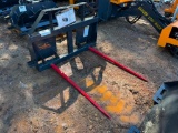 UNUSED LANDHONOR BALE SPEAR SKID STEER ATTACHMENT